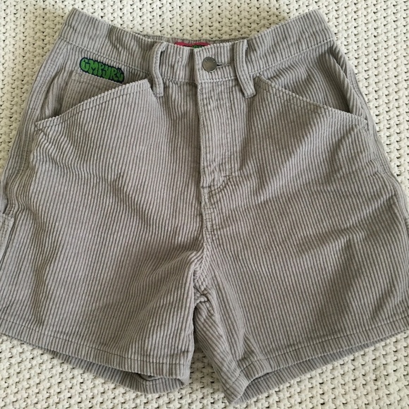 EMPYRE GRAY COURDUROY CARPENDER SHORTS. KIDS XL - Picture 1 of 4